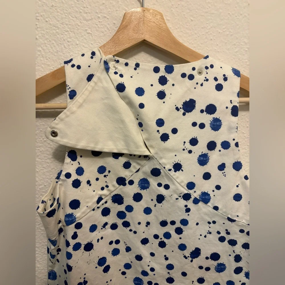 kate spade White Mini Dress w/Blue Spot Print